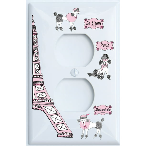 Wall Plate Little Girl In Paris Switch Plate Light Switch Cover Decorative Outlet Cover for Living Room Bedroom Kitchen 